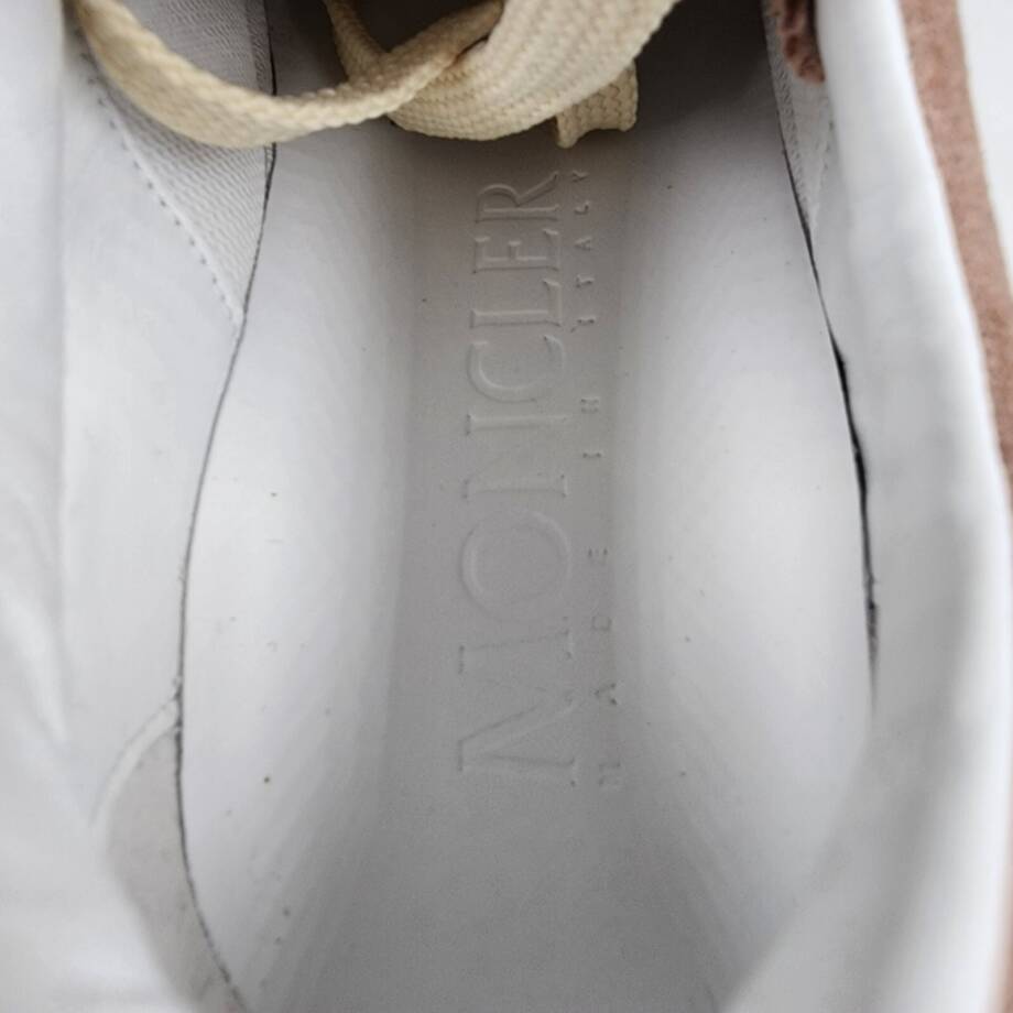 Moncler Monaco 2 Low Top Sneakers Womens 35.5/5.5US Light Pink Round Toe Lace Up