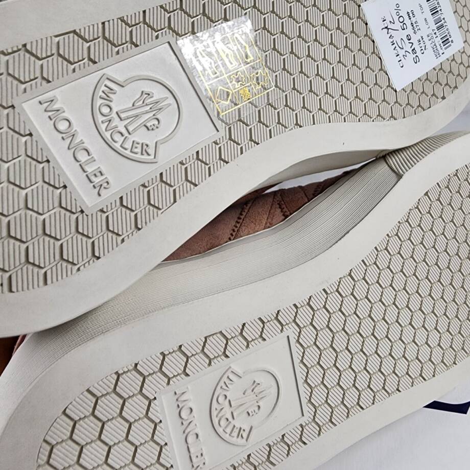 Moncler Monaco 2 Low Top Sneakers Womens 35.5/5.5US Light Pink Round Toe Lace Up