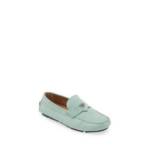 Versace Medusa Coin Penny Driving Loafer Men's 40 Mint Green Moc Toe Slip On