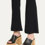 Stella McCartney Skyla Platform Mule Sandals Women's 38/8 US Black Slip On
