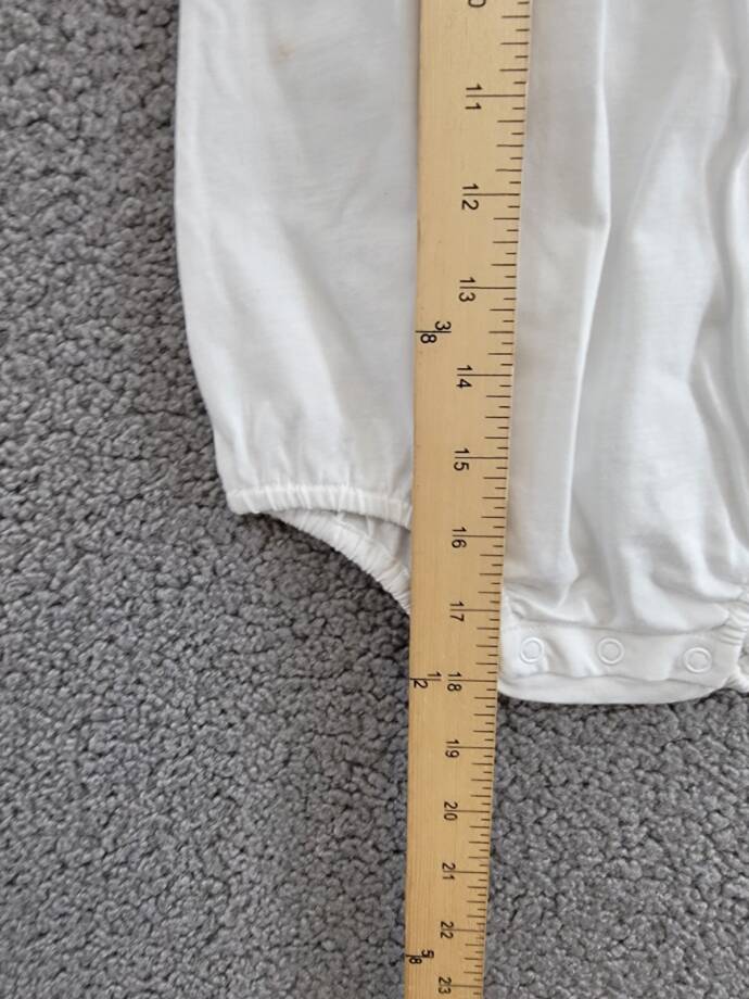 Burberry Collared One Piece Baby Girls' 18M White Short Sleeve Snap Back Closure