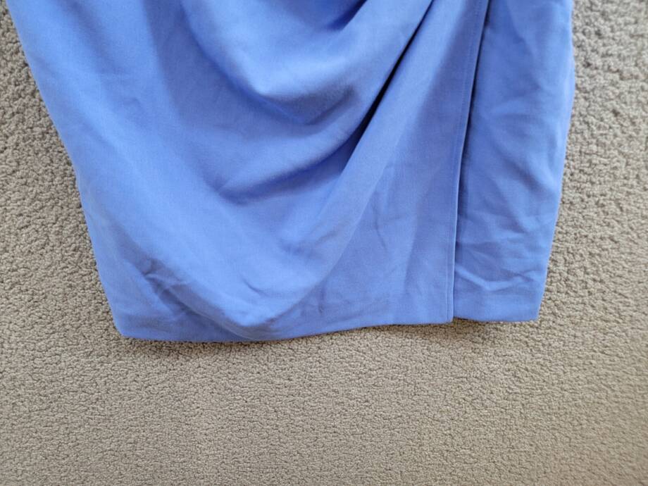 FRENCH CONNECTION Whisper Straight Mini Dress Women's 12 Baja Blue Zip Closure