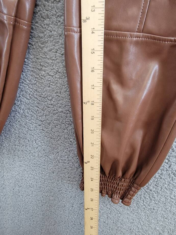 Cinq à Sept Jenning Vegan Leather Cargo Pants Women's S Espresso Pullon Style