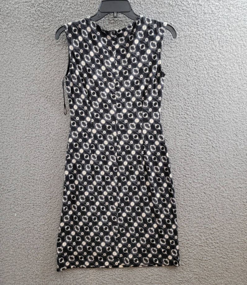 NIC+ZOE Midnight Shibori Twist Front Dress Women XS Black Multi V-Neck Pullover