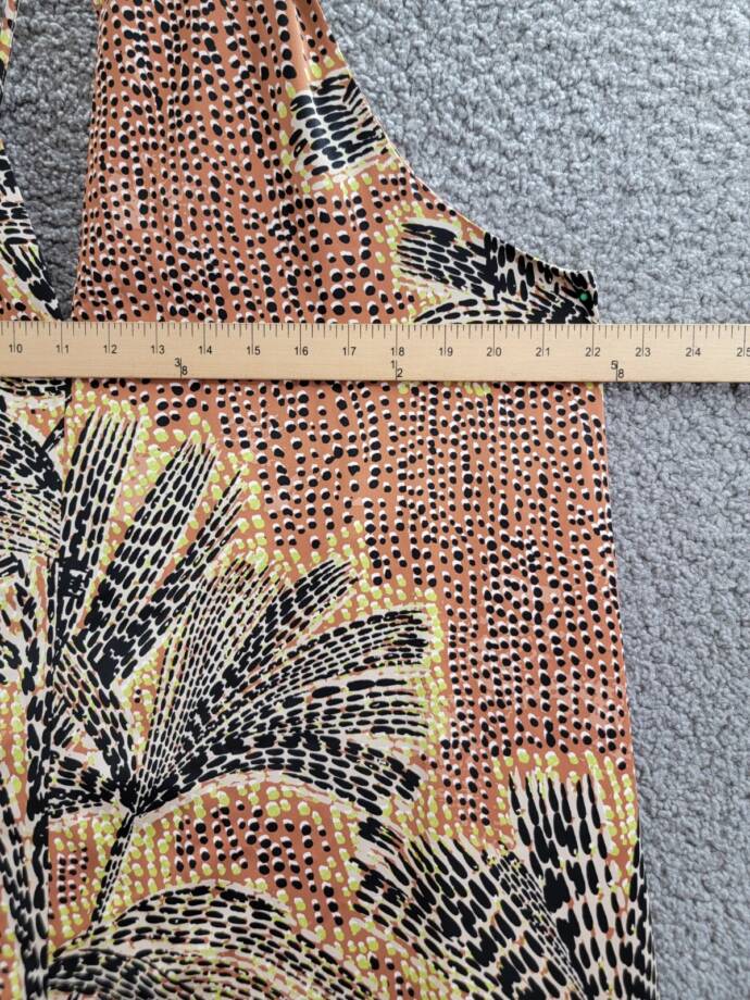NIC+ZOE Dotty Palms Halter Dress Women's XL Neutral Multi V-Neck Pullover Style