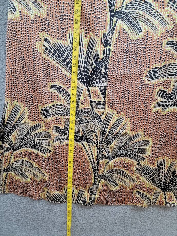 NIC+ZOE Dotty Palms Halter Dress Women's XL Neutral Multi V-Neck Pullover Style