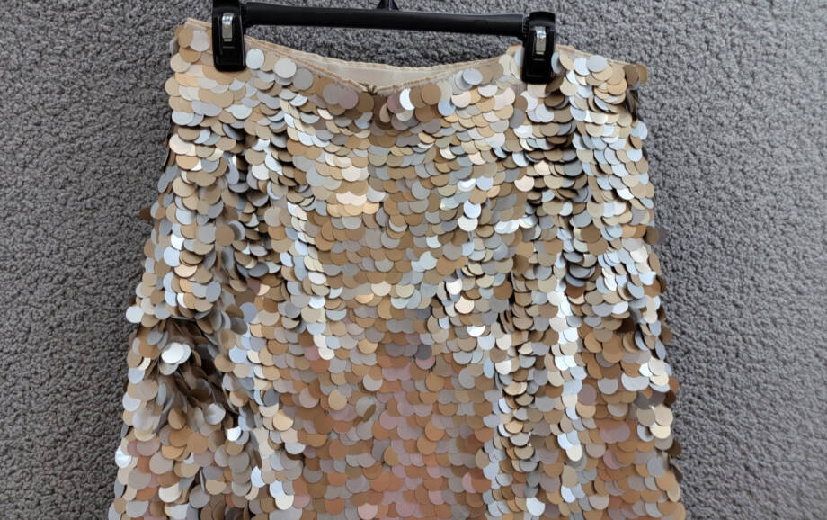 Lafayette 148 New York Embellished Pencil Skirt Women's L Metallic Multi