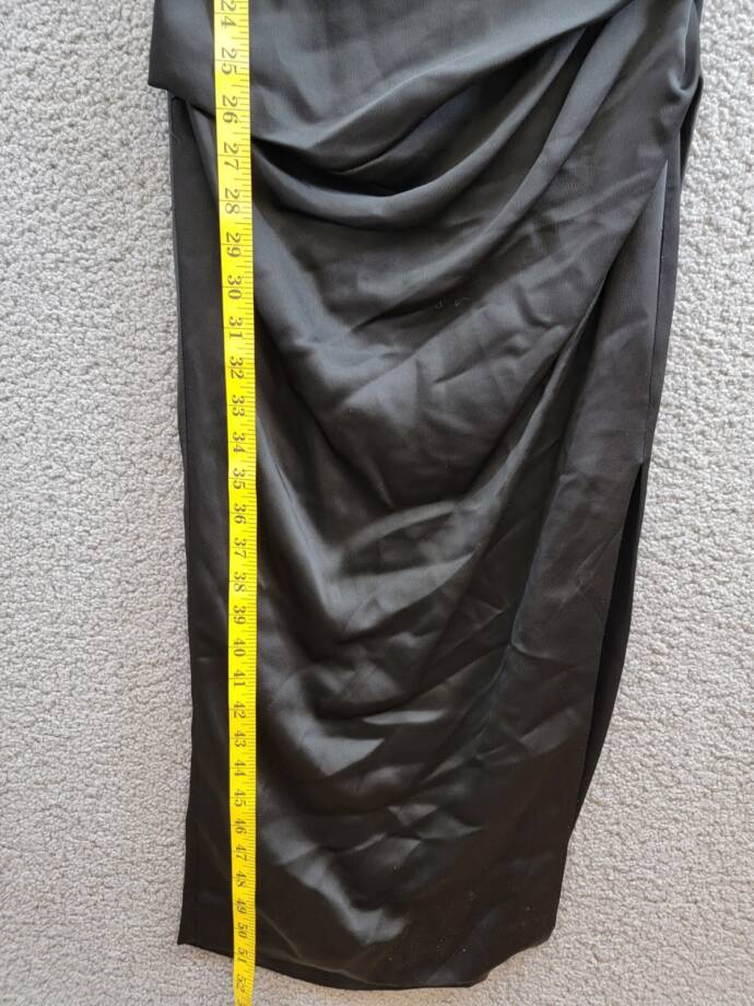 SIMKHAI Hansel Halter Neckline Gown Women's 0 Black Sleeveless Back Zip Closure