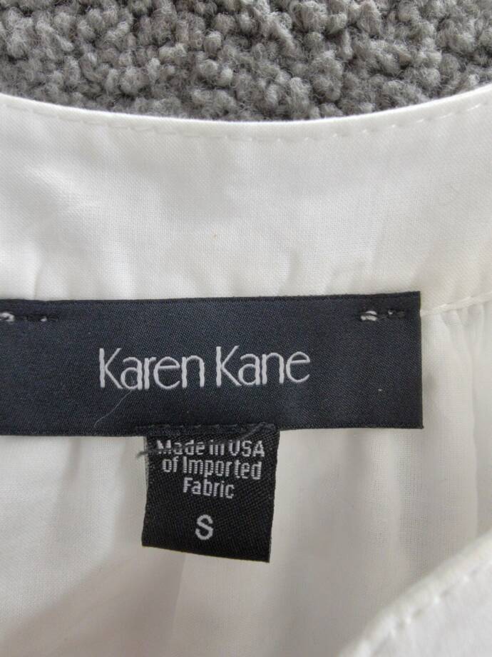 Karen Kane Embroidered Tassel Shift Dress Women's S Off White Pullover Style