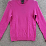 C by Bloomingdale's Cashmere Crewneck Cashmere Sweater Women's XS Cherry Blossom