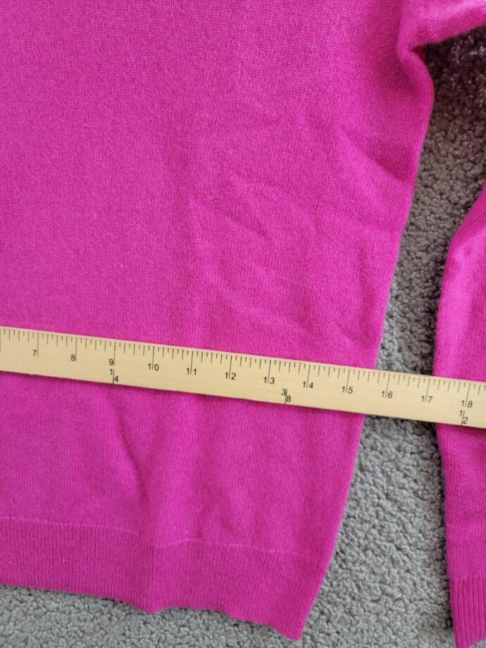 C by Bloomingdale's Cashmere Crewneck Cashmere Sweater Women's XS Cherry Blossom