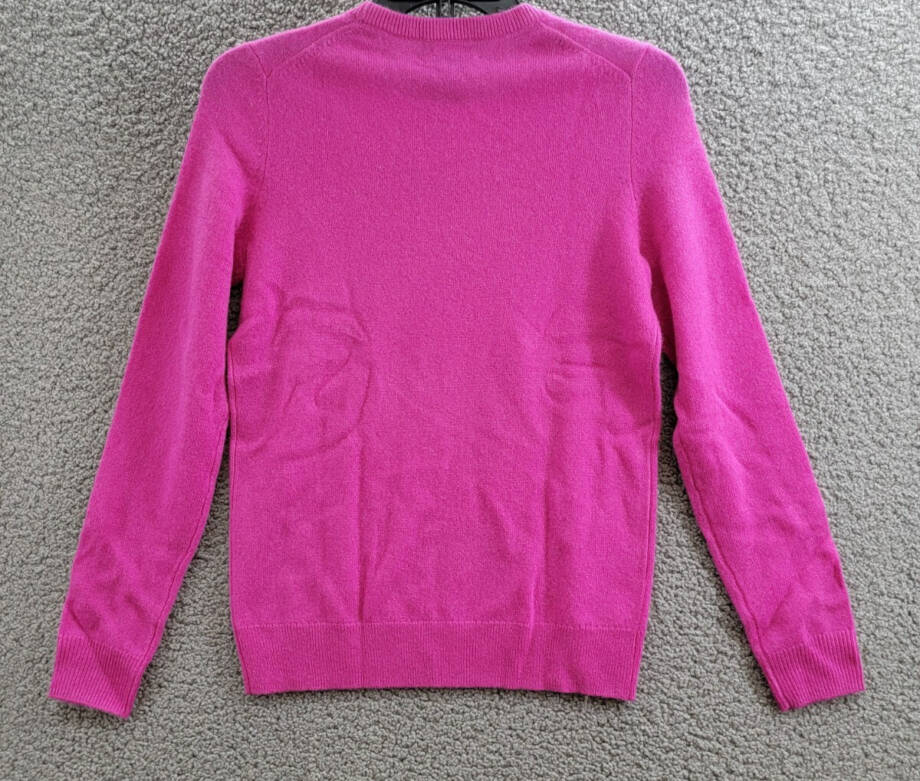 C by Bloomingdale's Cashmere Crewneck Cashmere Sweater Women's XS Cherry Blossom