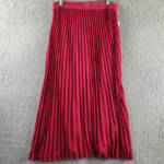 Adrienne Landau Onyx Pleated Skirt Women's M Vivacious Solid Back Zip Closure