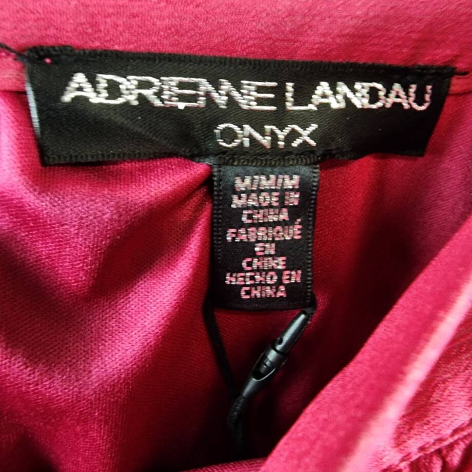 Adrienne Landau Onyx Pleated Skirt Women's M Vivacious Solid Back Zip Closure