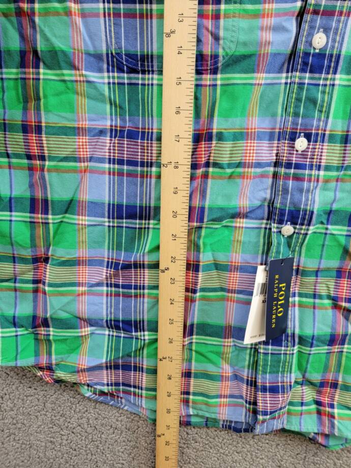 Polo Ralph Lauren Classic-Fit Plaid Oxford Workshirt Men's XXL Multi Long Sleeve