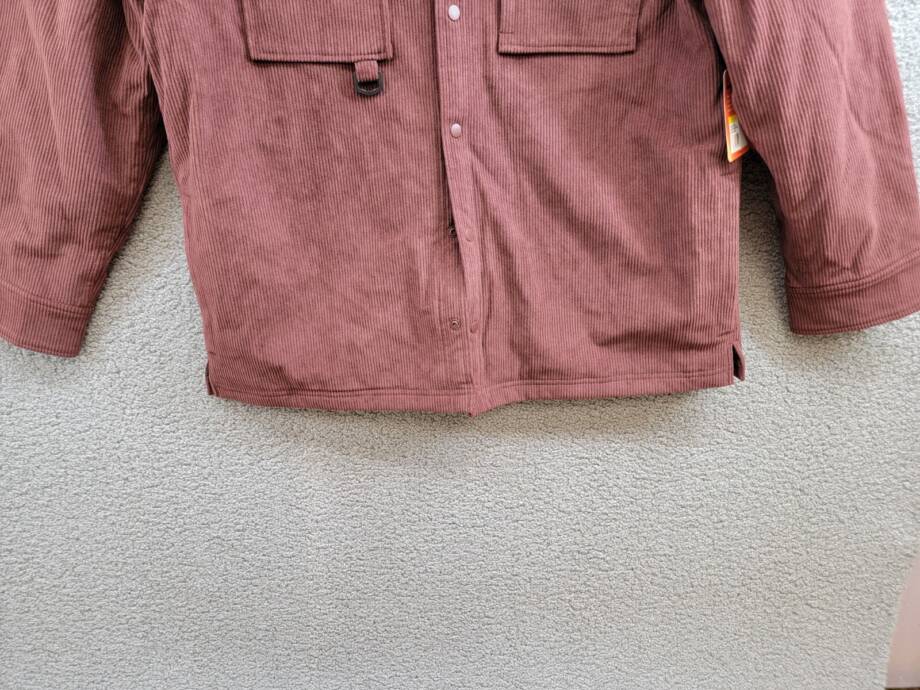BASS OUTDOOR Relaxed Fit Corduroy Shirt Jacket Men's M Rum Raisin Point Collar