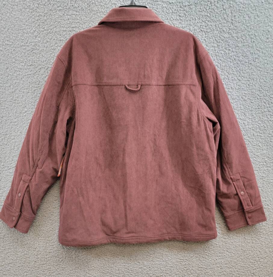 BASS OUTDOOR Relaxed Fit Corduroy Shirt Jacket Men's M Rum Raisin Point Collar