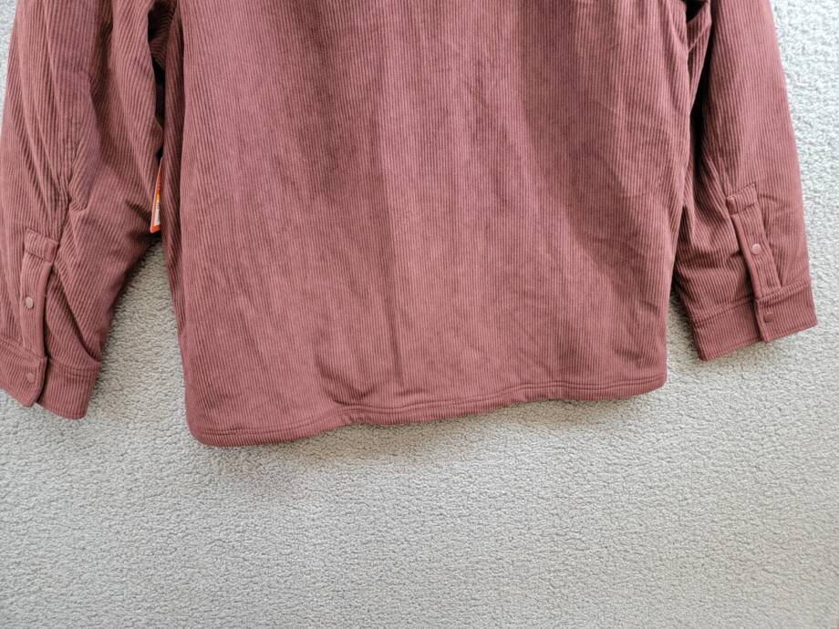 BASS OUTDOOR Relaxed Fit Corduroy Shirt Jacket Men's M Rum Raisin Point Collar