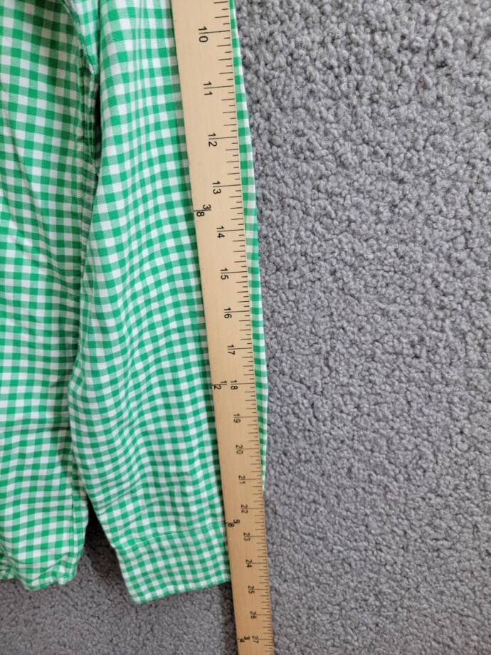 Polo Ralph Lauren Classic Fit Gingham Oxford Woven Shirt Men's S Green /White