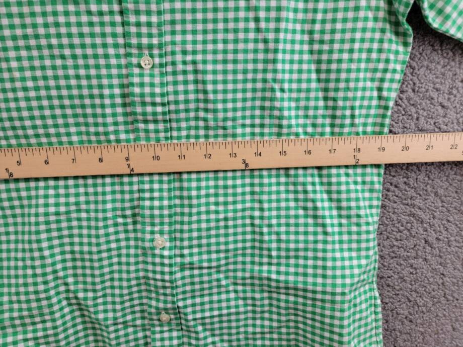 Polo Ralph Lauren Classic Fit Gingham Oxford Woven Shirt Men's S Green /White