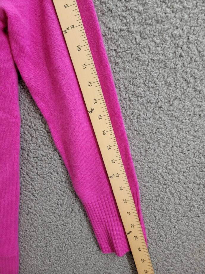 C by Bloomingdale's Cashmere Grandfather Cardigan Women's M Cherry Blossom L/S