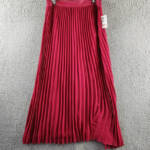 Adrienne Landau Onyx Pleated Skirt Women's S Vivacious Solid Back Zip Closure