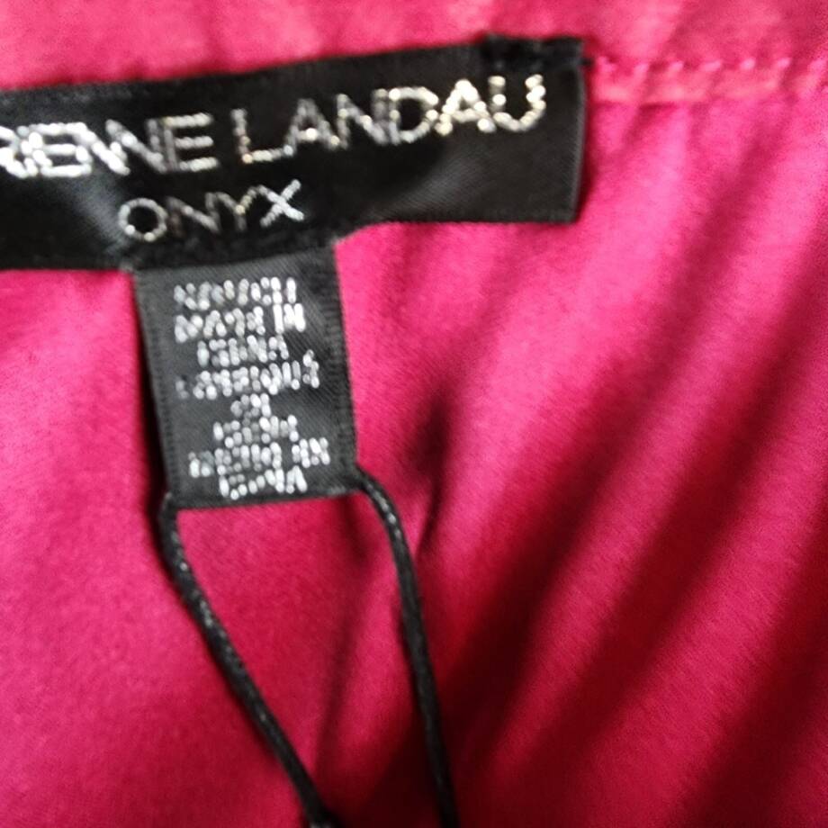 Adrienne Landau Onyx Pleated Skirt Women's S Vivacious Solid Back Zip Closure