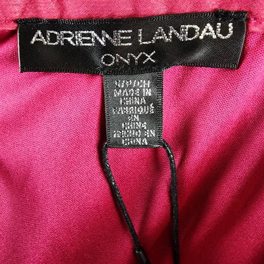 Adrienne Landau Onyx Pleated Skirt Women's S Vivacious Solid Back Zip Closure