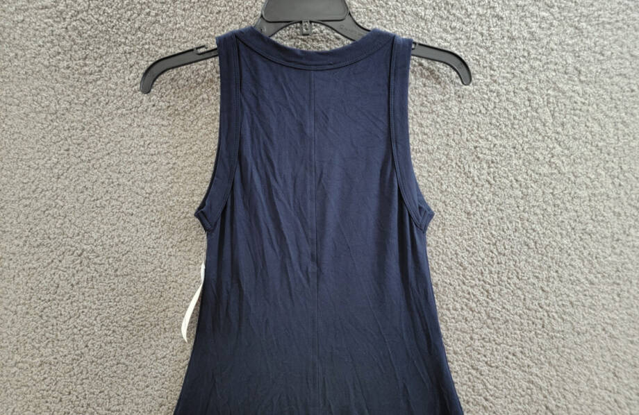 Karen Kane Fringe Hemline Dress Women's XS Navy Round Neck Pullover Style