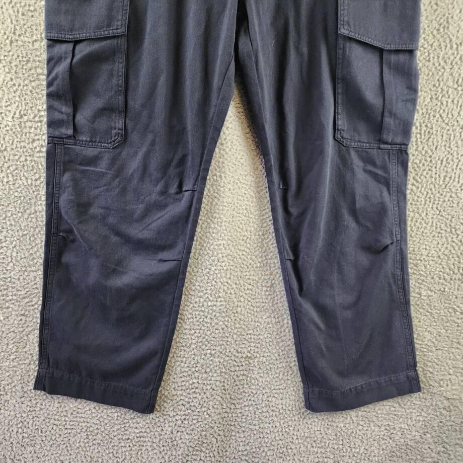 Officine Générale Kenny Pigment Dye Cargo Pants Men's 54 Dark Navy Zip & Button
