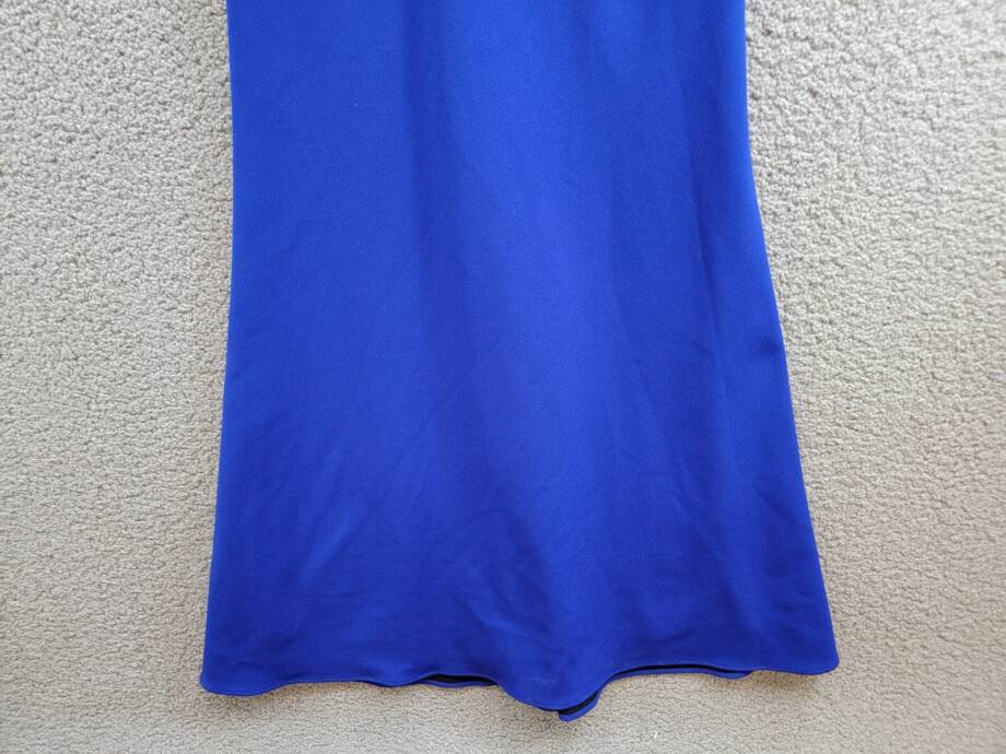 AQUA Formal Off-the-Shoulder Scuba Crepe Gown Women's 0 Marine Back Zip Closure