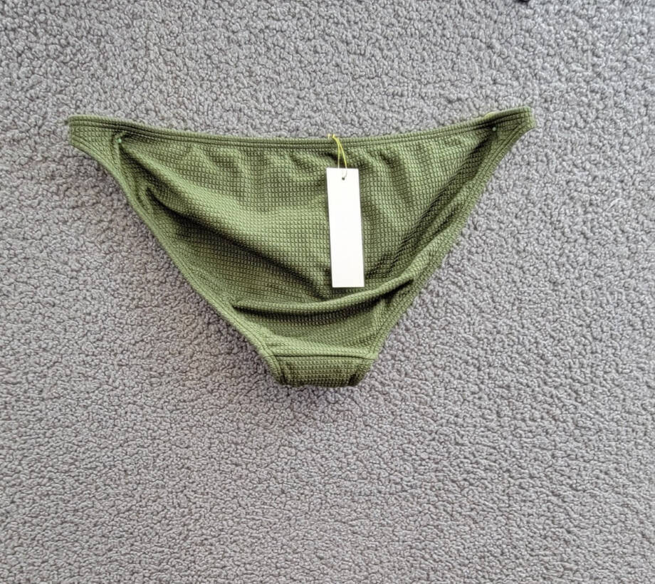 Shoshanna Elasticized wWaist Chain Bikini Bottom Women's XL Olive Pullon Style