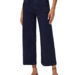 PAIGE Brooklyn High Rise Cropped Wide Leg Pants Women's 24 Vintage Cosmic Navy