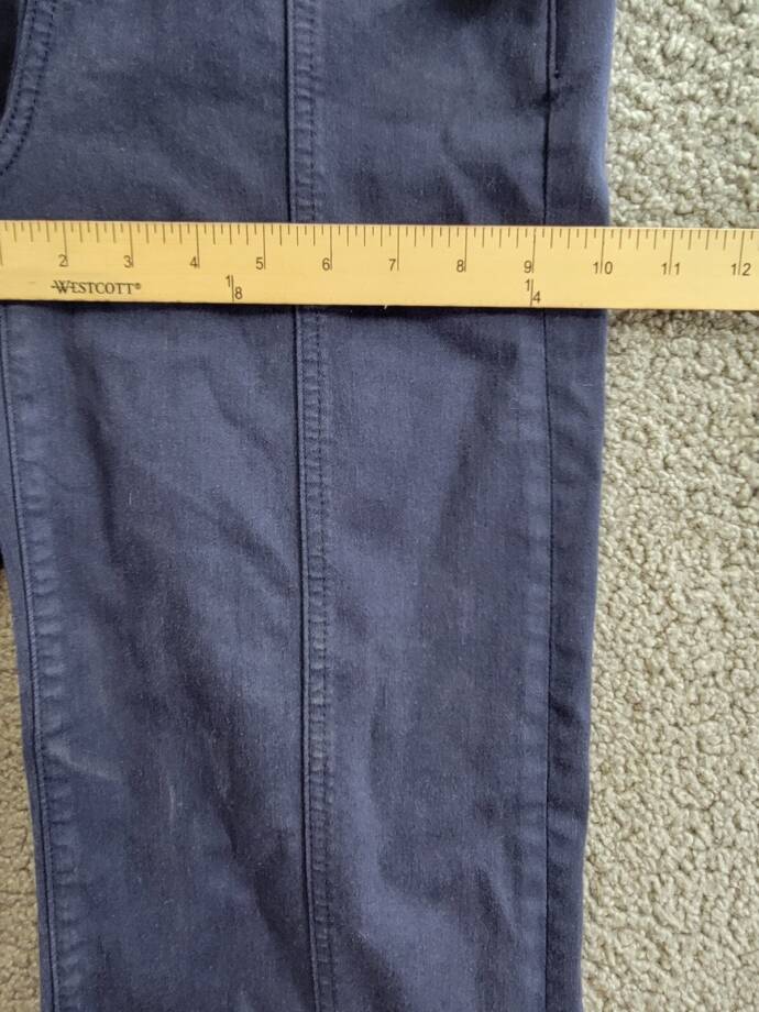 PAIGE Brooklyn High Rise Cropped Wide Leg Pants Women's 24 Vintage Cosmic Navy