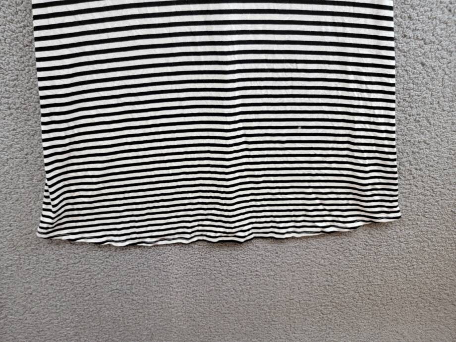 Karen Kane Sleeveless Contrast Collar Dress Women's Large Stripe Pullover Style