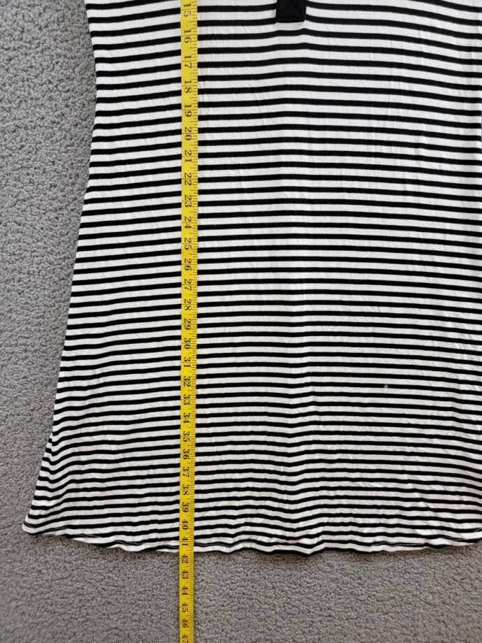 Karen Kane Sleeveless Contrast Collar Dress Women's Large Stripe Pullover Style