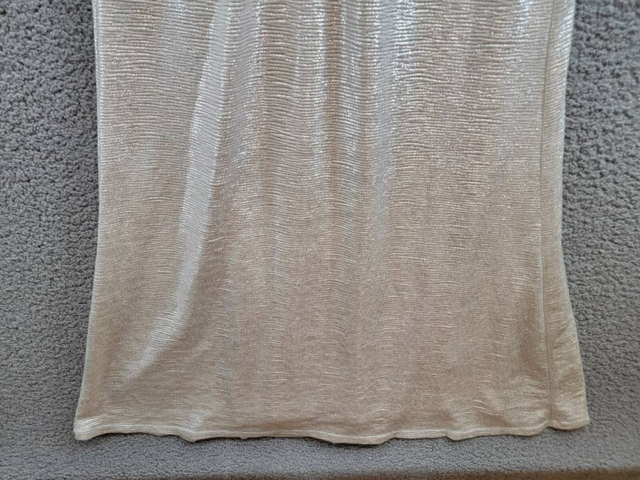 Lauren Ralph Lauren Twist-Front Cape-Overlay Gown Women's 8 Winter Cream V-Neck
