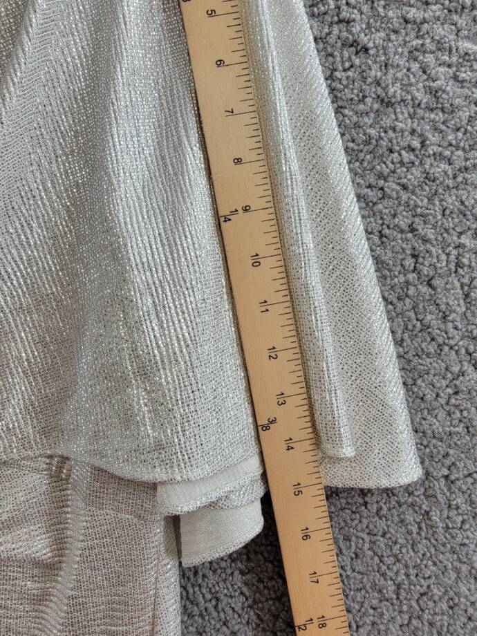 Lauren Ralph Lauren Twist-Front Cape-Overlay Gown Women's 8 Winter Cream V-Neck