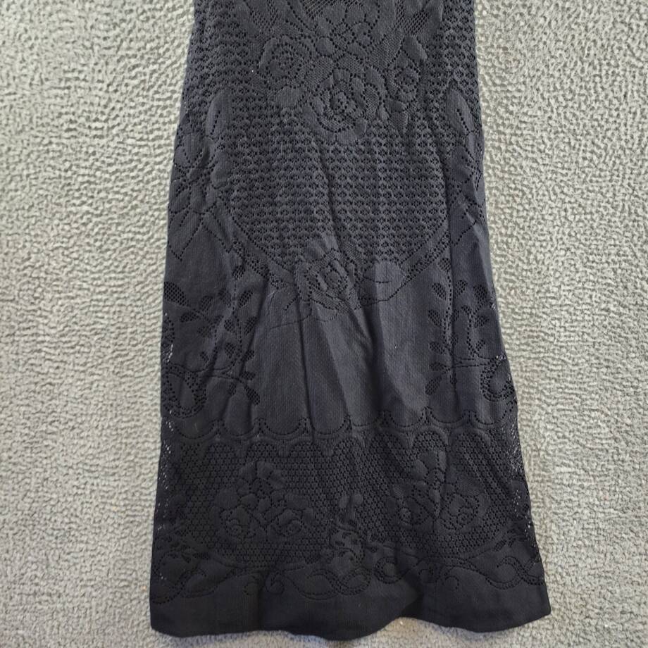 Kobi Halperin Willow Floral Lace Sweetheart Midi Dress Women's 4 Black Back Zip