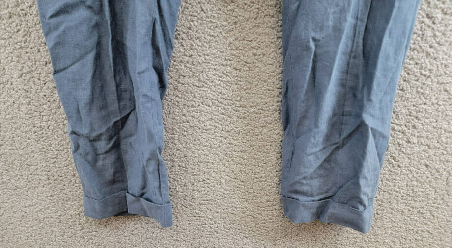 Polo Ralph Lauren Linen Pants Men's 40x30 Navy Heather Zip Hook & Bar Closure