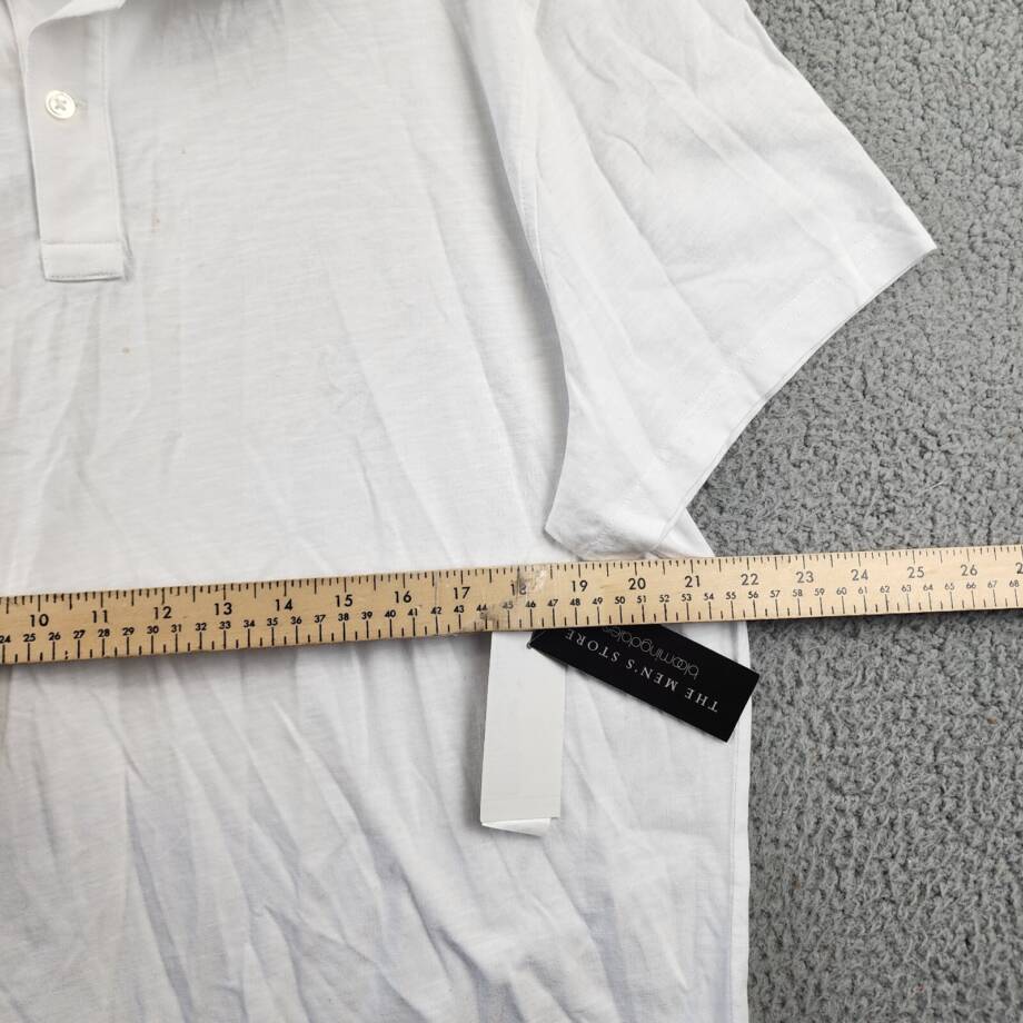 The Men's Store at Bloomingdale's Slub Polo Shirt Men's XL White Collared S/S