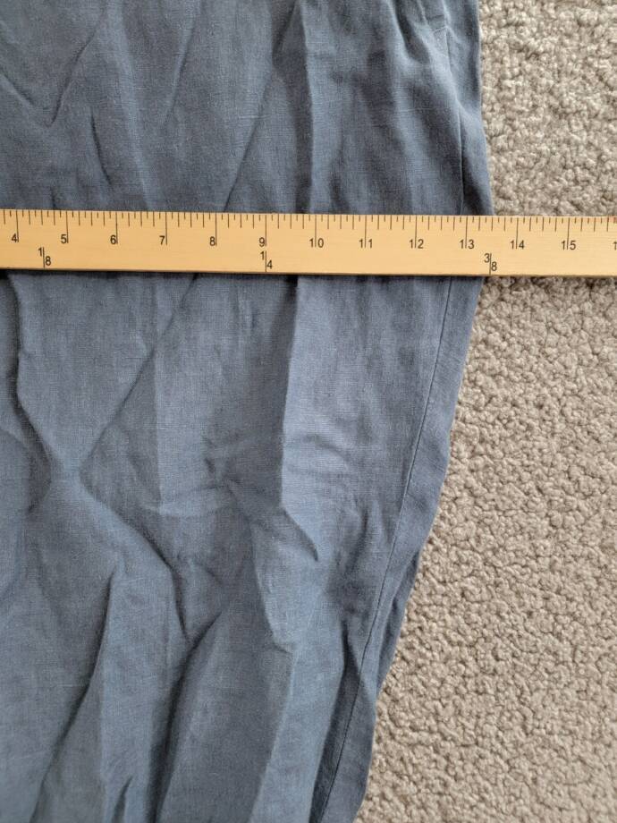 Polo Ralph Lauren Linen Pants Men's 40x30 Navy Heather Zip Hook & Bar Closure