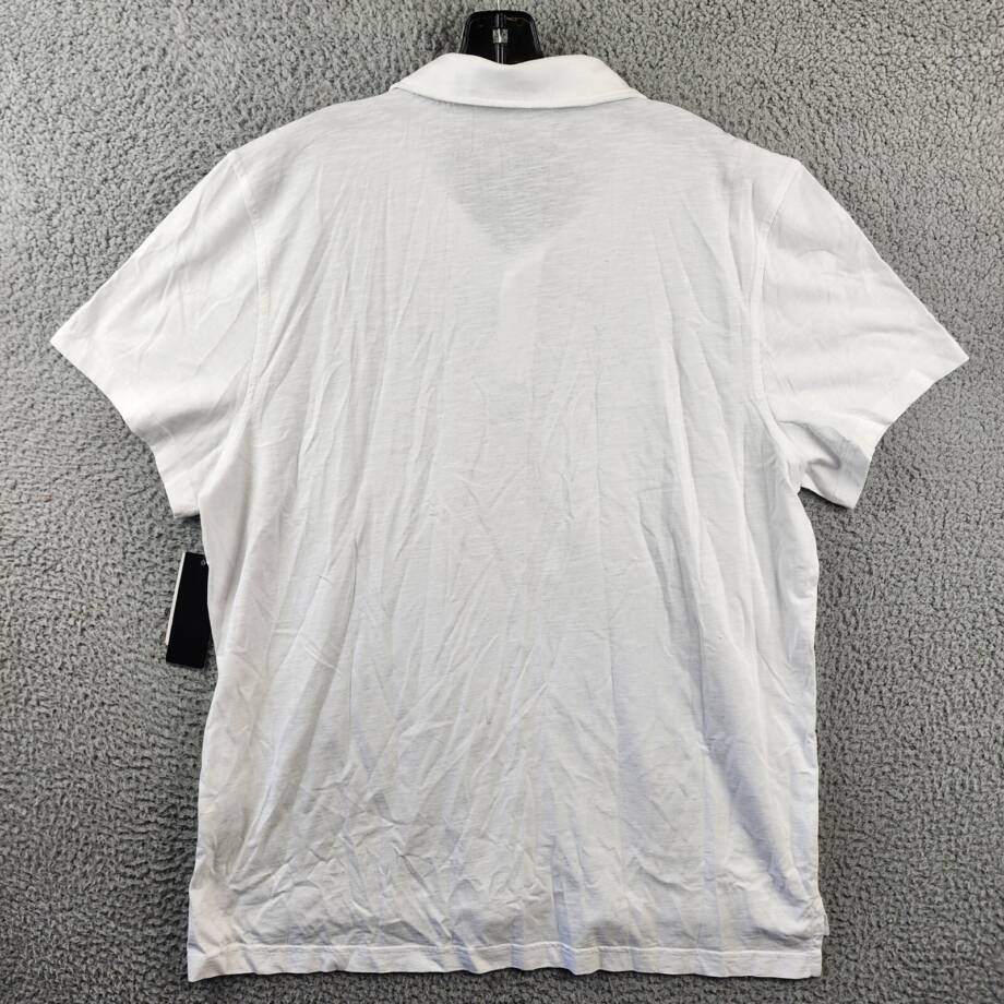 The Men's Store at Bloomingdale's Slub Polo Shirt Men's XL White Collared S/S