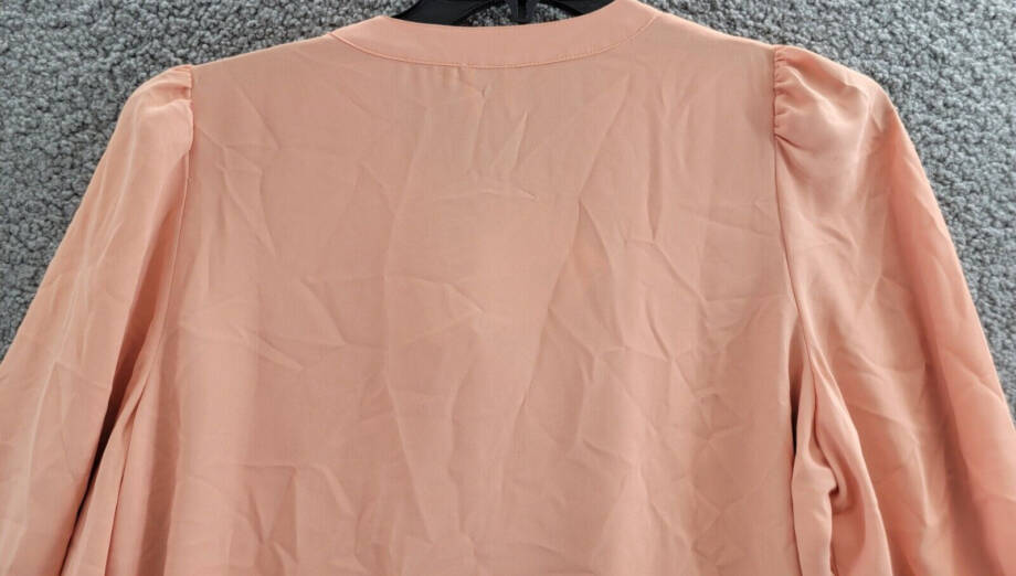Anne Klein Women's 3/4-Sleeve Popover Blouse Women's M Warm Sand Split Neck