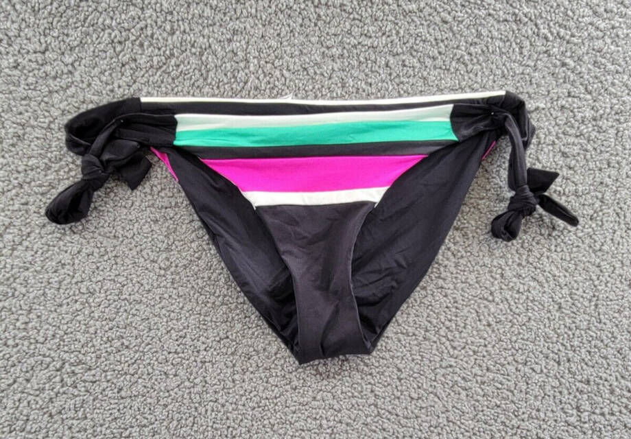 Trina Turk Colorblock Tie Side Bikini Bottoms Women's 8 Multi Pull On Style