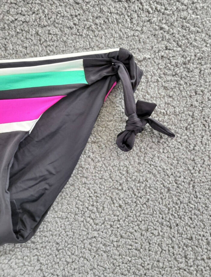 Trina Turk Colorblock Tie Side Bikini Bottoms Women's 8 Multi Pull On Style