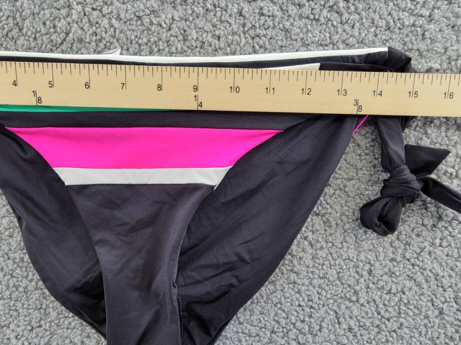 Trina Turk Colorblock Tie Side Bikini Bottoms Women's 8 Multi Pull On Style