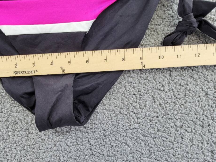 Trina Turk Colorblock Tie Side Bikini Bottoms Women's 8 Multi Pull On Style
