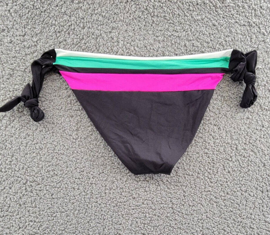 Trina Turk Colorblock Tie Side Bikini Bottoms Women's 8 Multi Pull On Style