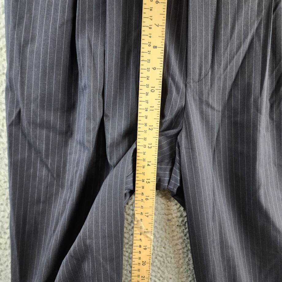 Wayf Wilson Pleated Wide Leg Pants Women's L Ink Pinstriped Hook & Bar Closure